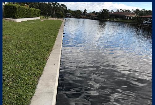 Seawall construction and maintenance for a Palm Coast canal home